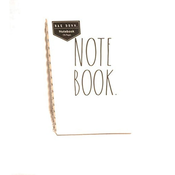 RAE DUNN NOTEBOOK Spiral Notebook 160 Lined Pages